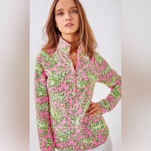 Lilly Pulitzer Skipper Popover Rousseau Pink Mane Character Energy Pullover XL